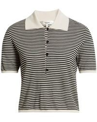 FRAME - The Smart Stripe Polo Top - Lyst