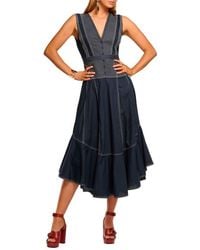 Ramy Brook - Grega Sleeveless Cotton Fit & Flare Dress - Lyst