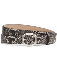 Rag & Bone - Small Audrey Snake Embossed Leather Belt - Lyst