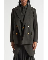 Sacai - Glen Check Layered Effect Jacket - Lyst