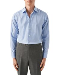 Eton - Slim Fit Check Organic Cotton Dress Shirt - Lyst