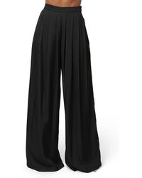 JLUXLABEL - Clara Pleated Wide Leg Trousers - Lyst