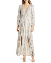 Pisarro Nights - Sequin Long Sleeve A-line Gown - Lyst