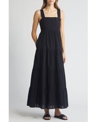 PAIGE - Ginseng Tiered Cotton Maxi Sundress - Lyst