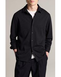 Vince - Herringbone Long Sleeve Button Up Shirt - Lyst
