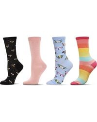 Memoi - Novelty Assorted 4-Pack Crew Socks - Lyst