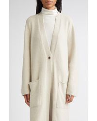 Loulou de Saison - Smet Mercerized Wool & Yak Hair Blend Maxi Cardigan - Lyst