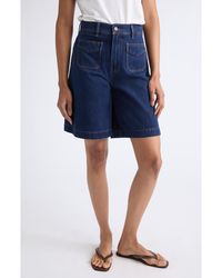 Veronica Beard - Carter Patch Pocket Denim Shorts - Lyst