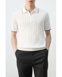 Mango - Zip Placket Polo - Lyst