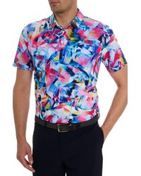 Robert Graham - Color Up Abstract Print Performance Golf Polo - Lyst