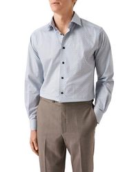Eton - Contemporary Fit Geometric Print Cotton Dress Shirt - Lyst
