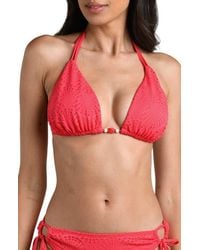 La Blanca - Shellbound Eyelet Triangle Bikini Top - Lyst