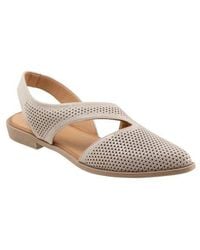 BUENO - Bianca Perf Slingback Pointed Toe Flat - Lyst