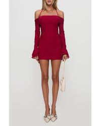 Princess Polly - Taylon Off The Shoulder Long Sleeve Mini Body-Con Dress - Lyst