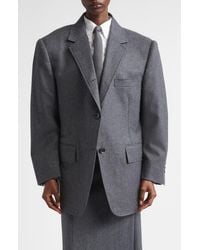 Thom Browne - Oversize Wool Flannel Blazer - Lyst