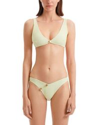 Moeva - Aeron V Neck Textured Bikini Top - Lyst
