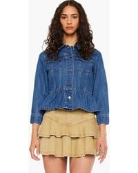 Kancan - Marilou Peplum Denim Jacket - Lyst