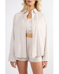 Viens Avec Moi - Everyday Oversize Stripe Button-Up Shirt - Lyst