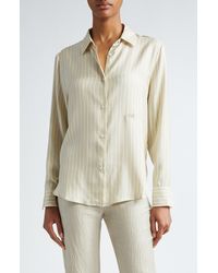 Paloma Wool - Lorenzo Stripe Silk Button-up Shirt - Lyst