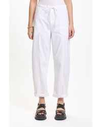 DAZE - Villa Embroidered Cuffed Drawstring Pants - Lyst