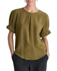 DKNY - Crinkle Texture Short Sleeve Top - Lyst