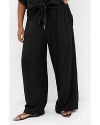 City Chic - Kalea Wide Leg Drawstring Pants - Lyst