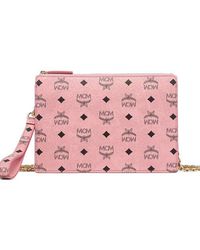 MCM - Wristlet Standing Pouch W/ Chain Strap - Lyst