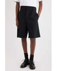 Jacquemus - Le Short Ovalu Pleated Stretch Virgin Wool Shorts - Lyst