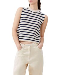 French Connection - Lumi Mozart Open Stitch Sleeveless Cotton Sweater - Lyst
