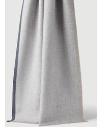 Brunello Cucinelli - Wool And Cashmere Diagonal Scarf With Striped Edge - Lyst