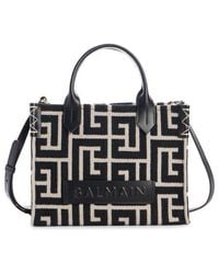 Balmain - Small B-Army Logo Canvas Shopper Tote - Lyst