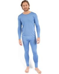 Leveret - Two-Piece Thermal Long Sleeve Solid Pajamas - Lyst