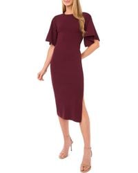 ted baker gabie one-shoulder satin-crepe midi dress TED BAKER Red Satin Crepe One Shoulder Belted Wrap Skirt Gabie Dress 2 = 6US = S
