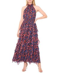 1.STATE - Floral Cascading Flounce Maxi Dress - Lyst