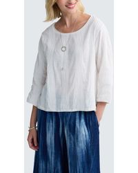 Luukaa - Elira Mixed-Texture Blouse - Lyst