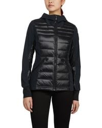 Pajar - Cressy Mixed Media Channel Quilted Stretch Puffer - Lyst