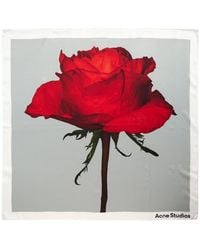 Acne Studios - Vasco Rose Midsummer Silk Square Scarf - Lyst