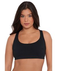 S3 - Ribbed Scoopneck Crossback Bikini Top - Lyst