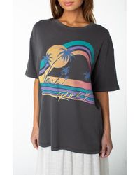 Roxy - Heatwave Oversize Cotton Graphic T-Shirt - Lyst