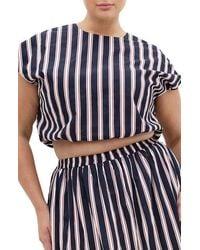 City Chic - Sarina Cotton Crop Bubble Top - Lyst