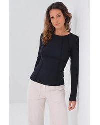 Anatomie - Long Sleeve Celeste Rib Top With Seam Shaping - Lyst