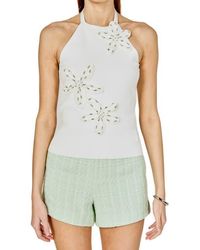Endless Rose - Floral Appliqué Halter Top - Lyst