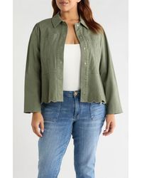 Wit & Wisdom - Embroidered Scallop Peplum Jacket - Lyst