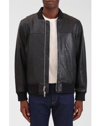 Bagatelle - Leather Bomber Jacket - Lyst