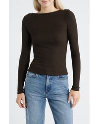 Madewell - Sparkle Scoop Back Long Sleeve Top - Lyst
