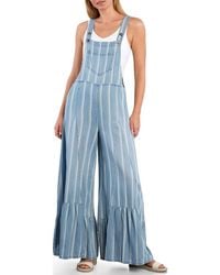 Billy T - Butterfly Ruffle Leg Cotton Blend Overalls - Lyst