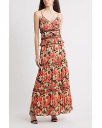 Chelsea28 - Ruffle Plissé Maxi Sundress - Lyst