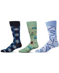 Memoi - Sports Assorted 3-Pack Crew Socks - Lyst