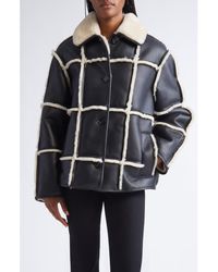 Stand Studio - Isabella Faux Shearling & Faux Leather Jacket - Lyst