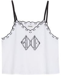 Bode - Diamond Monogram Cotton Poplin Tank - Lyst